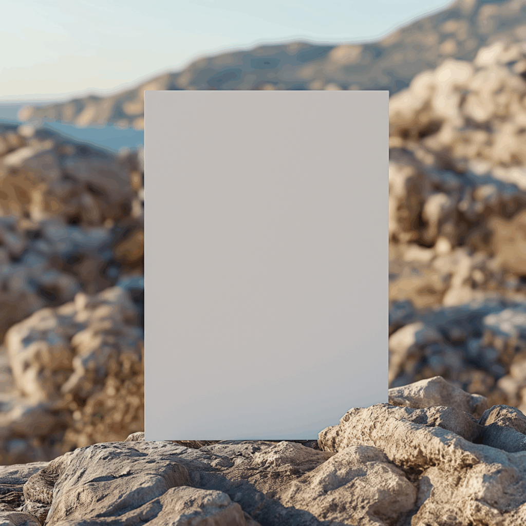 Rydal Retreat - Revolutionary Poetry Surreal Canvas on Rocky Beach